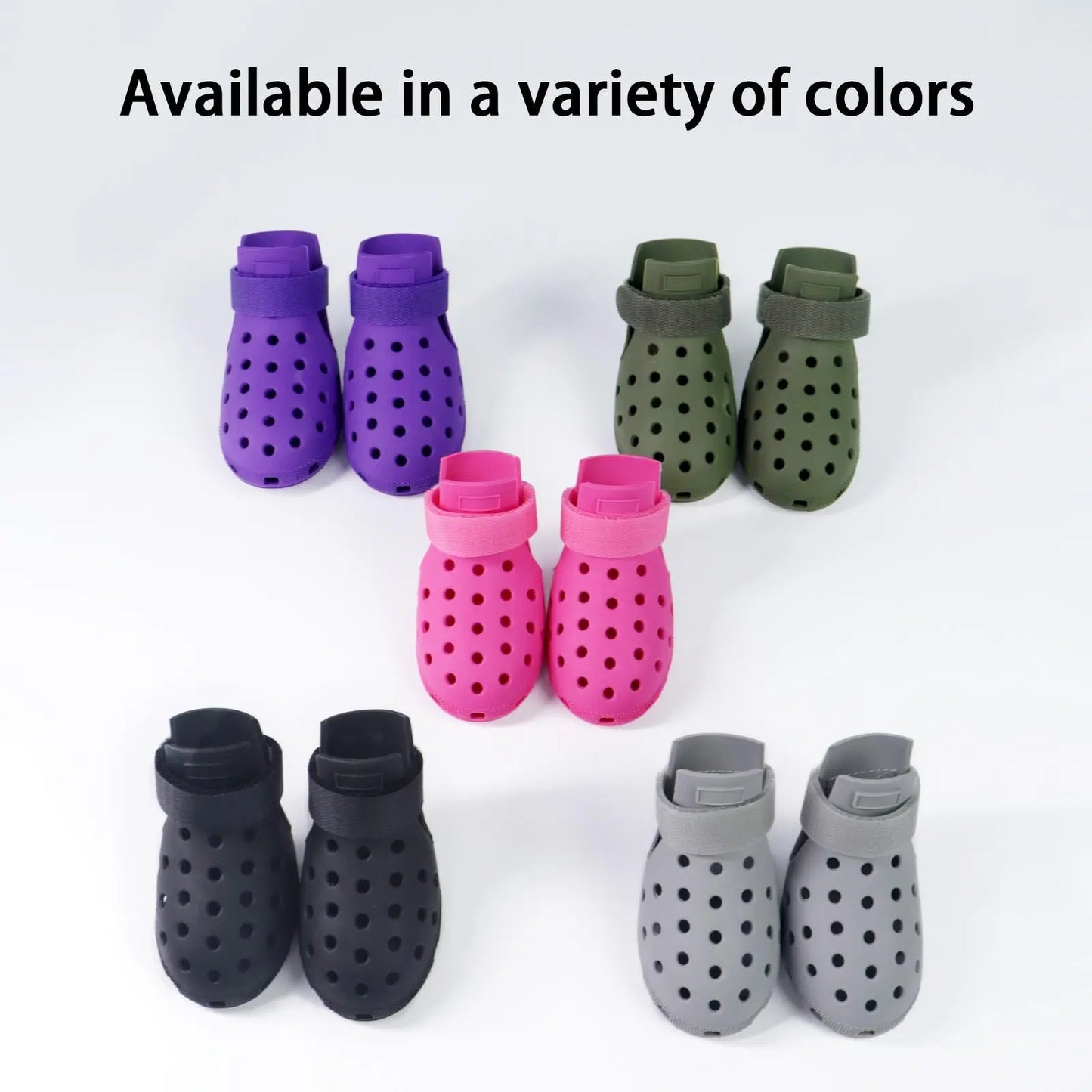 Set of 4 Non-Slip Outdoor Dog Shoes — Paw Protection Footwear for All Seasons. Breathable, Heat-Resistant, Stain-Resistant, and Non-Slip, Featuring Soft Soles for Maximum Grip. Comfortably Protects Paws—Helping Your Dog Stay Happy! (Pet Supplies)