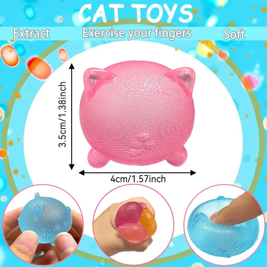 Cool Cat Sensory Squeeze Toy, Soft Candy Cat Mini Stress Ball, Relaxing Party Gift, Birthday Present, Stress Relief Toy, Gift Bag Filler, Stress Relief Squishy, Squishable Sensory Play, Squishy Sensory Fidgets